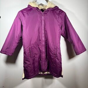 Mountain Warehouse Kids Waterproof Sherpa Lined Coat Purple Size 9-10 yrs old
